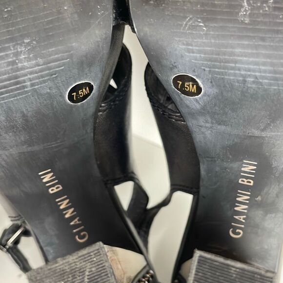 Studded Leather Slingback Platform Heels 7.5 - Picture 9 of 13